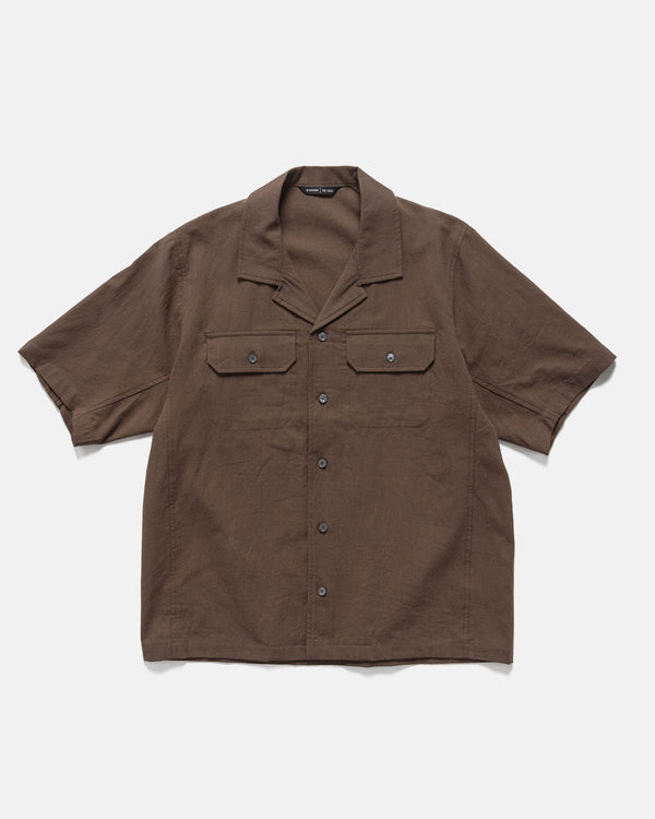 haven Jasper Shirt - Vintage Linen Poplin Earth