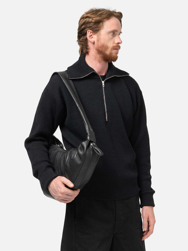 Haven Large Croissant Bag Black