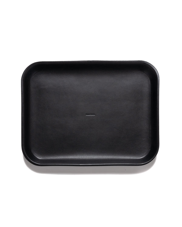 haven Leather Tray L Black