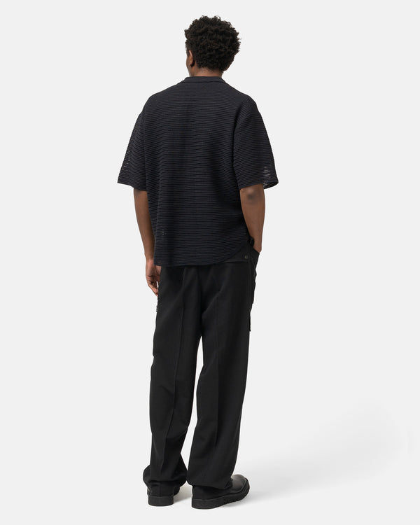 Haven Light Cotton Wool Viyella Cargo Pants Black