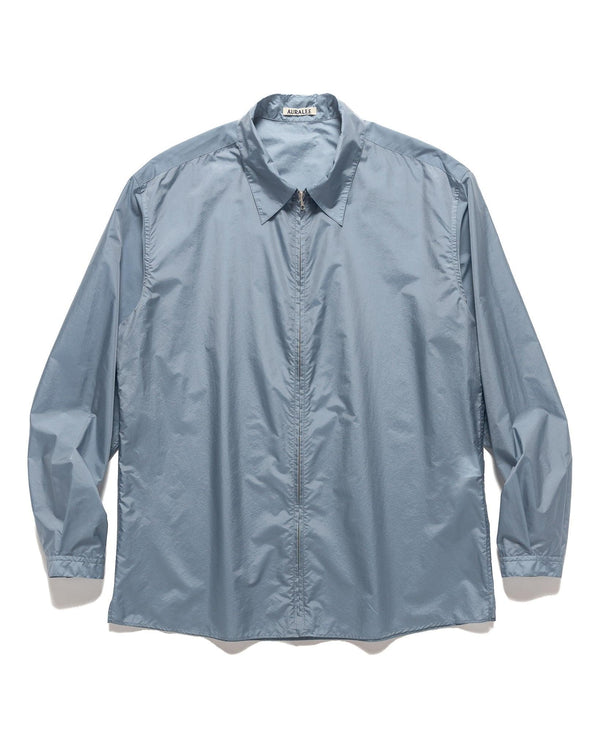 haven Light Nylon Zip Shirt Blue Gray