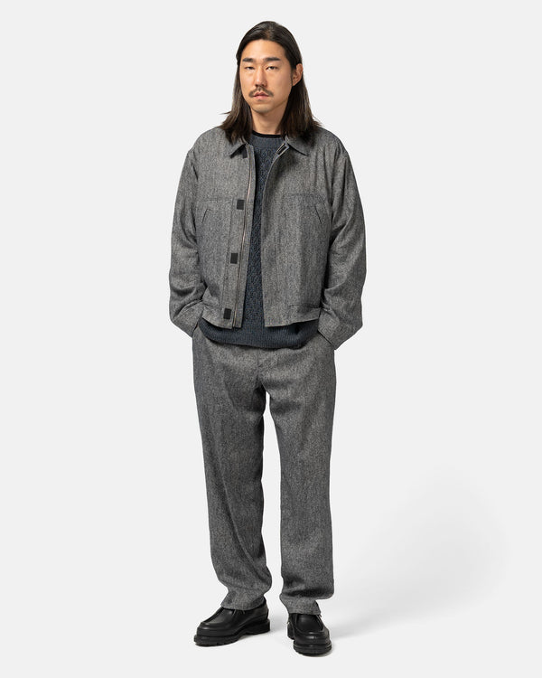 Haven Linen Silk Canvas - 1 Tuck Pants D.Navy