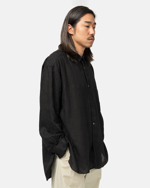 Haven Linen Voile - Regular Collar L/S Shirts Black