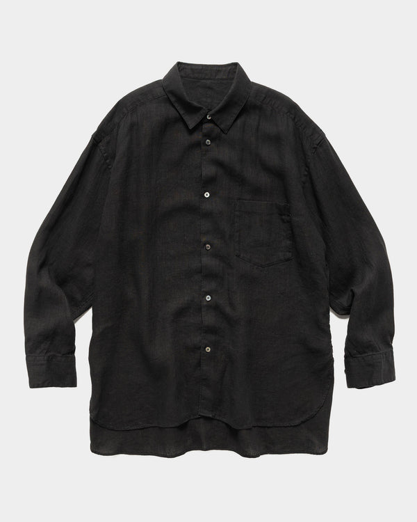 haven Linen Voile - Regular Collar L/S Shirts Black