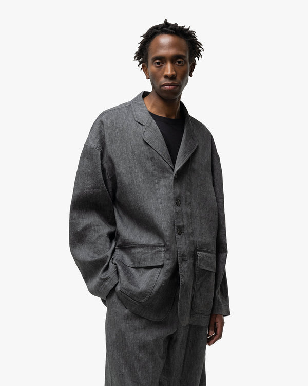 Haven Linen Wool Light Garment Dye Jacket Black