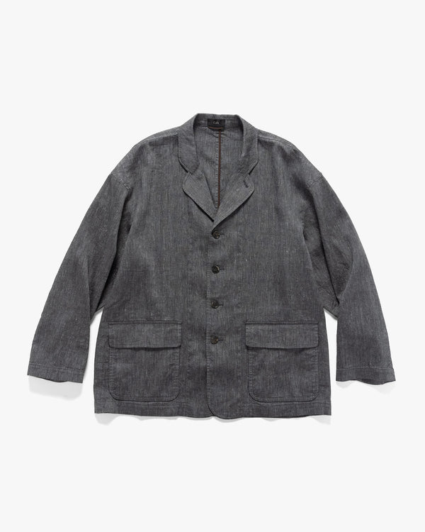 haven Linen Wool Light Garment Dye Jacket Black