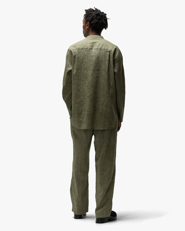 Haven Linen Wool Light Garment Dye Pant Green