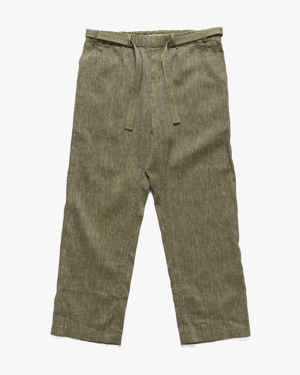 haven Linen Wool Light Garment Dye Pant Green