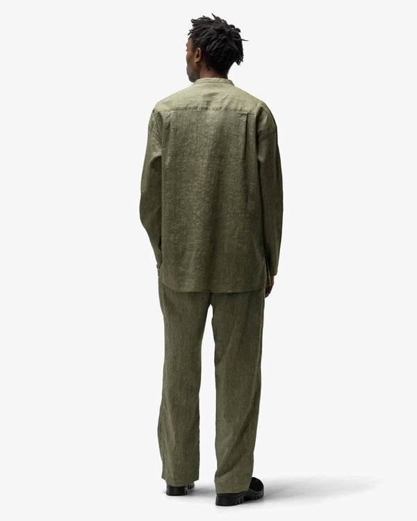 Haven Linen Wool Light Garment Dye Shirt Green