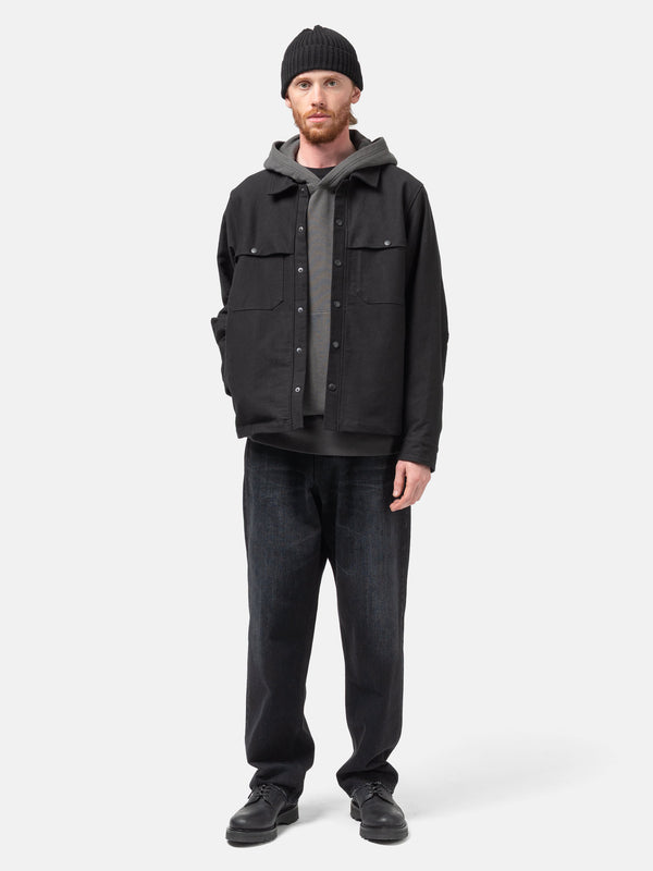 Haven Logger Overshirt - Washed Cotton Canvas Black
