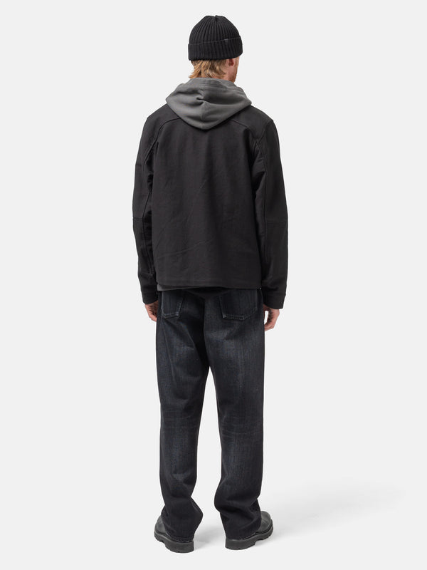 Haven Logger Overshirt - Washed Cotton Canvas Black