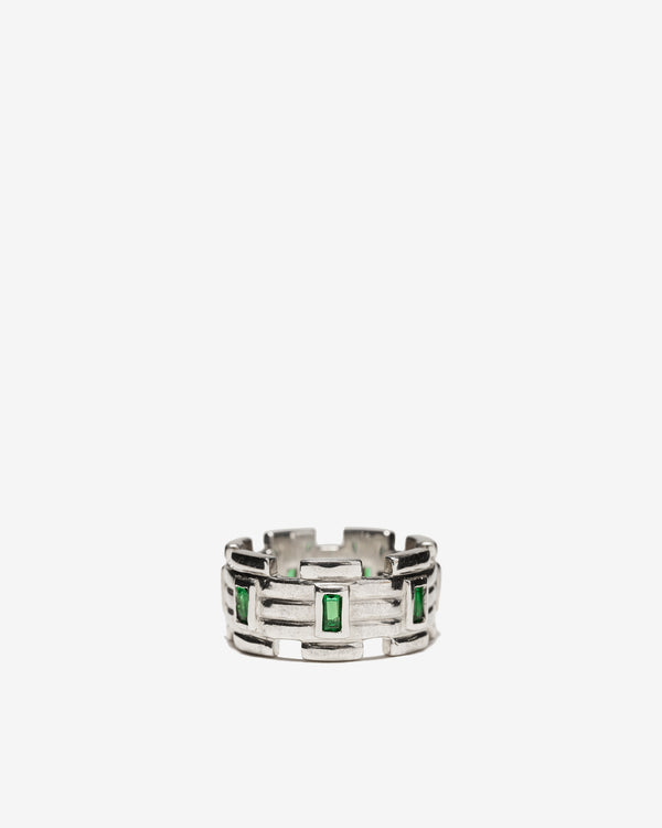 haven Lui Link Stone Ring Silver 925/Emerald
