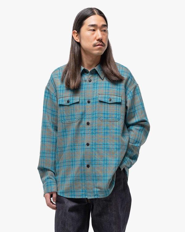 Haven Lumber Check L/S (W/L) Blue