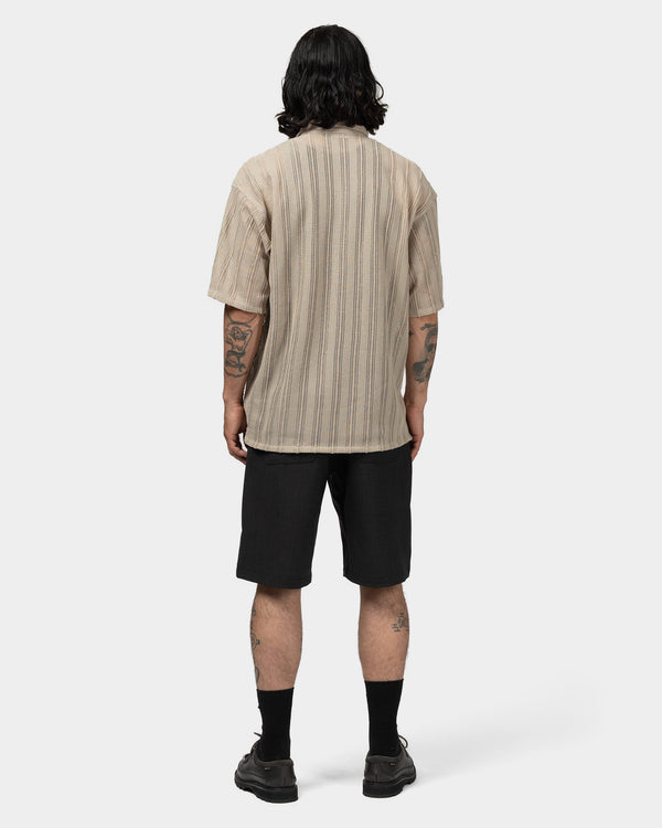 Haven Mesh Open Collar Shirt Sand