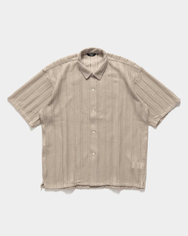 haven Mesh Open Collar Shirt Sand