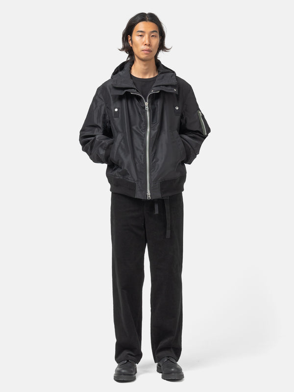 Haven Nylon Twill X Grosgrain Blouson Black