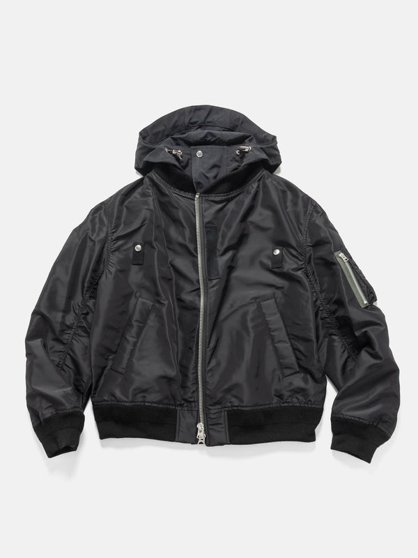 haven Nylon Twill x Grosgrain Blouson Black