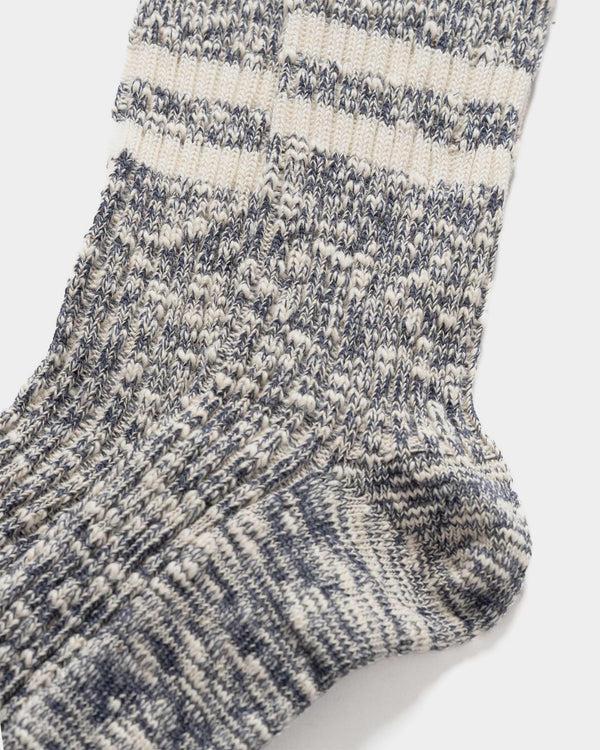 Haven OG Cotton Slub Stripe Socks Navy