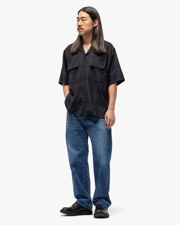 Haven Open Collared SS Shirt Dark Ombre