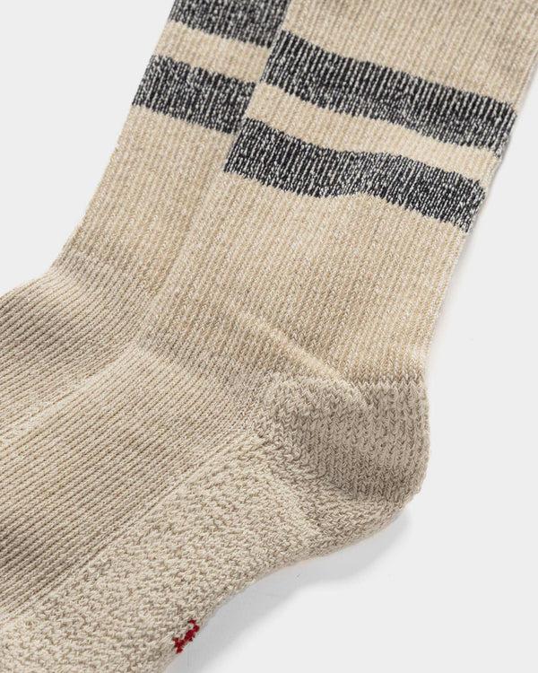 Haven Pile Stripe Marl Socks Beige/Black