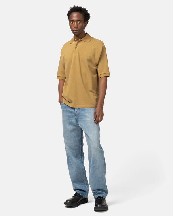 Haven Pima Cotton Heavy Pique Polo Khaki Beige