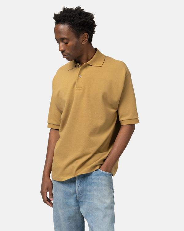 Haven Pima Cotton Heavy Pique Polo Khaki Beige