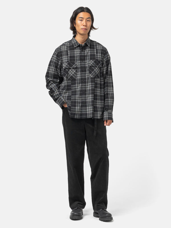 Haven Plaid Flannel Shirt Black