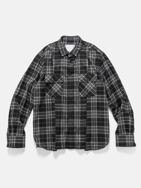 haven Plaid Flannel Shirt Black