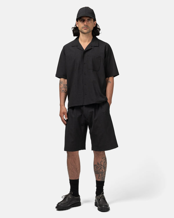 Haven Revel S/S Shirt - Tropical Wool Charcoal