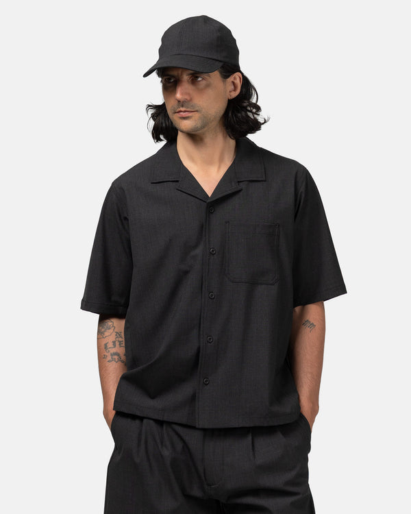 Haven Revel S/S Shirt - Tropical Wool Charcoal