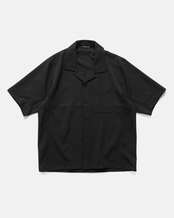 haven Revel S/S Shirt - Tropical Wool Charcoal