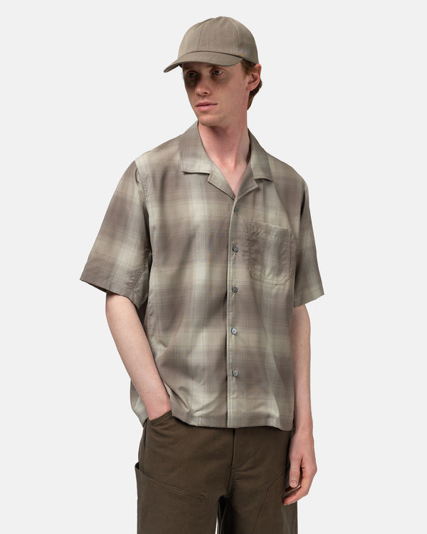 Haven Revel Shirt - Super 140 Wool Brown Plaid