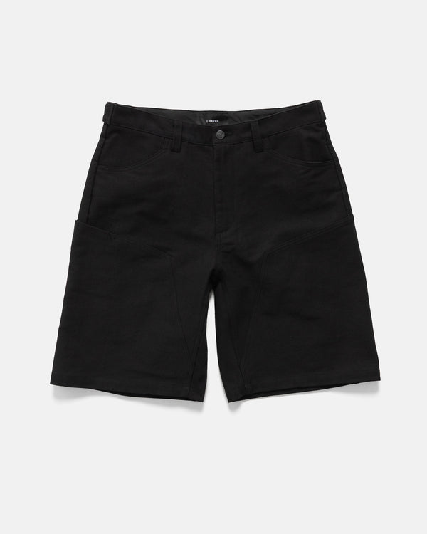 haven Rig Short - Washed Cotton Canvas Black