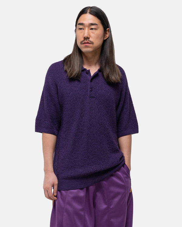 Haven S/S Polo Sweater - Merino Wool Knit Purple