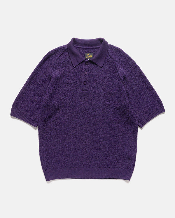 haven S/S Polo Sweater - Merino Wool Knit Purple