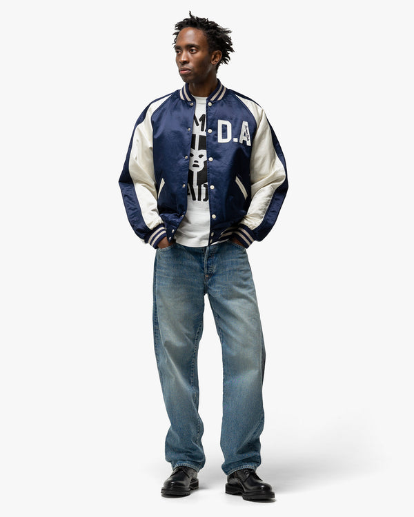 Haven Satin Stadium Jacket Navy