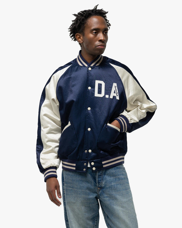 Haven Satin Stadium Jacket Navy