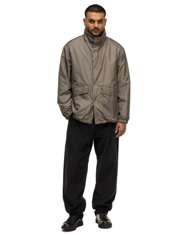 Haven Silk Coating Padded Stand Coach Jacket Gray