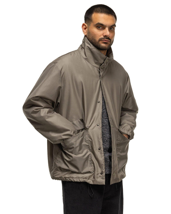 Haven Silk Coating Padded Stand Coach Jacket Gray