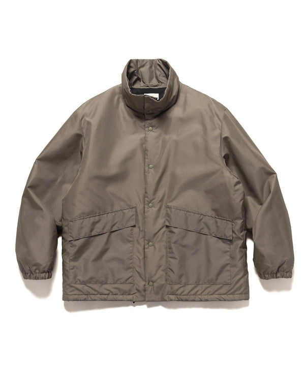 haven Silk Coating Padded Stand Coach Jacket Gray