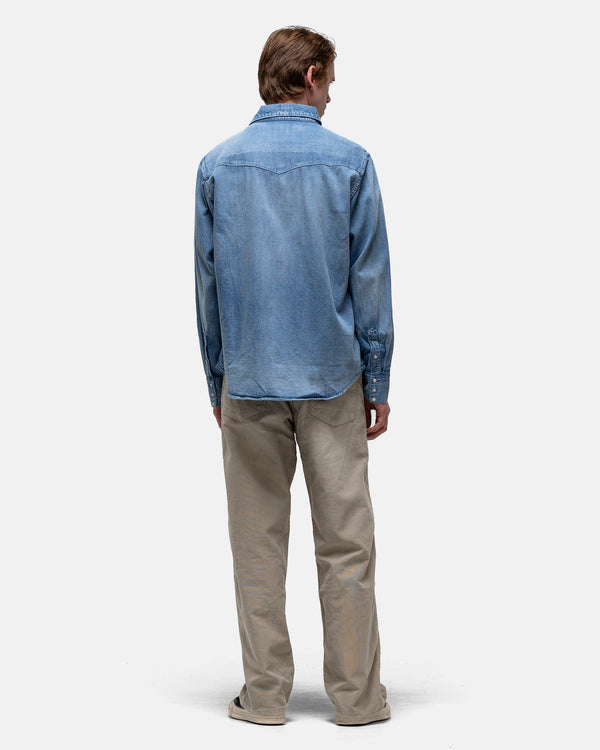 Haven Social Sculpture Shirt DMGD Lt Indigo