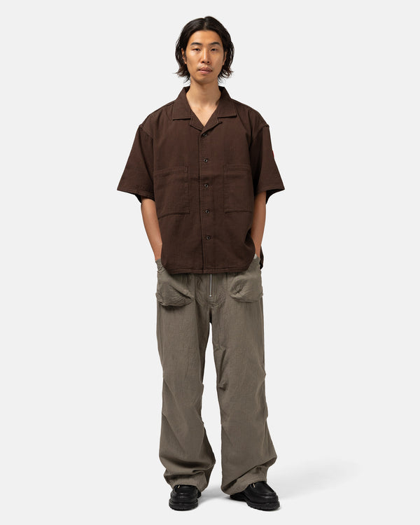 Haven Soft Cw Short Sleeve Open Shirt Brown