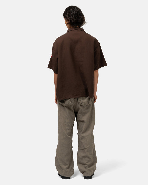 Haven Soft Cw Short Sleeve Open Shirt Brown