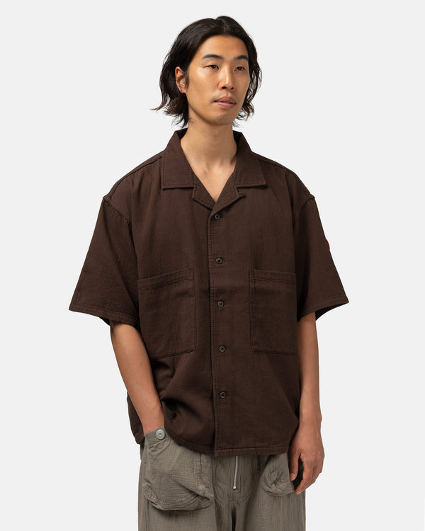 Haven Soft Cw Short Sleeve Open Shirt Brown