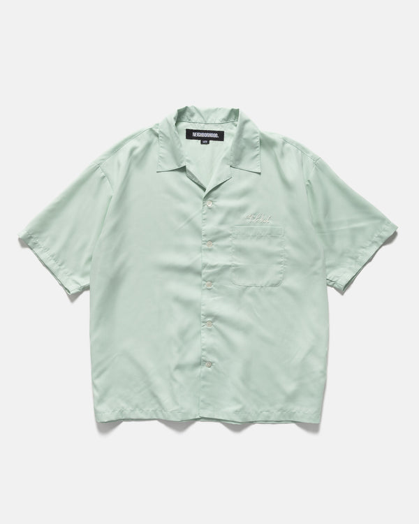 haven Solid-Color Hawaiian Shirt SS Mint