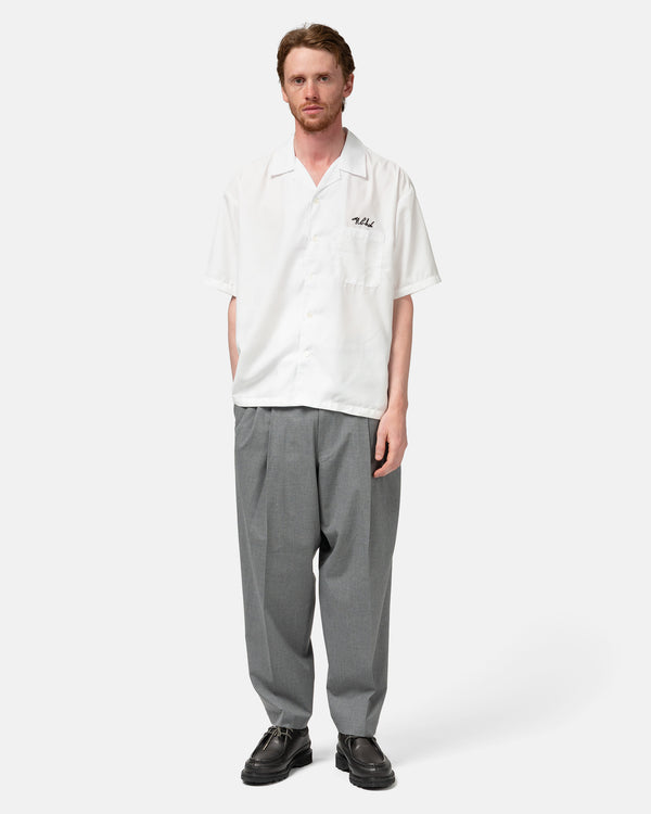 Haven Solid-Color Hawaiian Shirt SS White