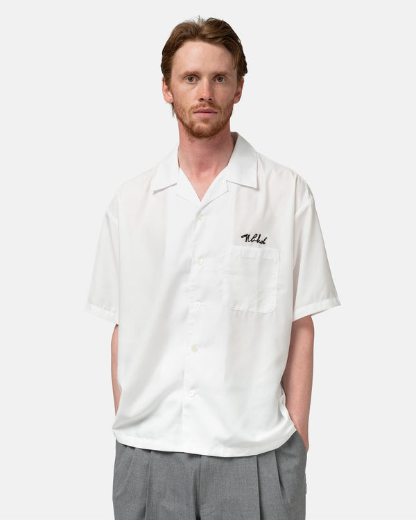 Haven Solid-Color Hawaiian Shirt SS White