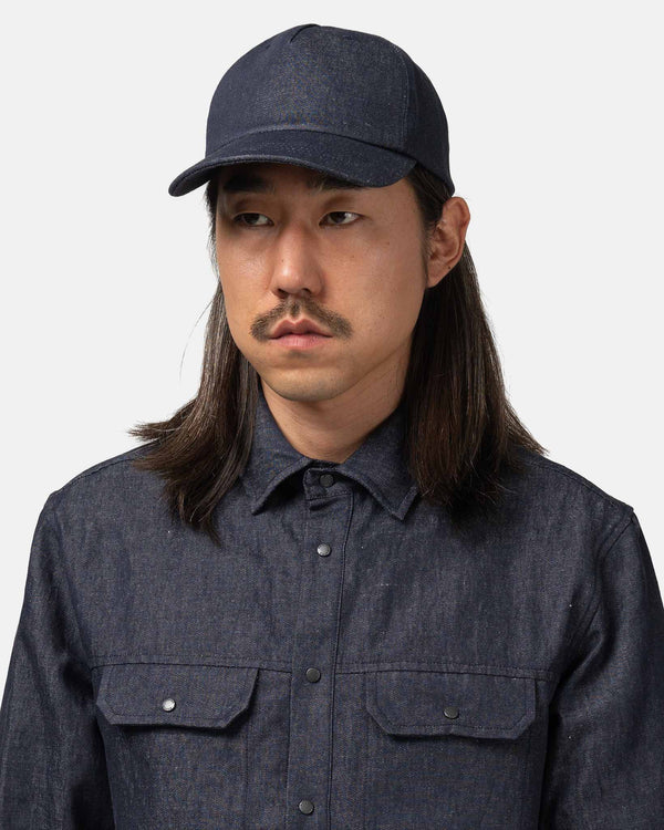 Haven Station Cap - Cotton Linen Denim Indigo