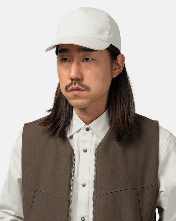 Haven Station Cap - Cotton Linen Denim Ivory