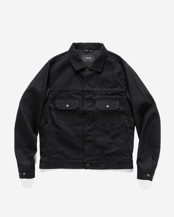haven Station Jacket - Suvin Cotton Denim Black